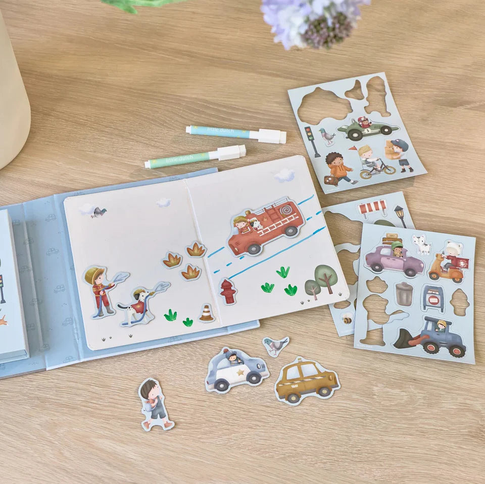 Set de juego magnético Little Dutch - Jim Vehículos