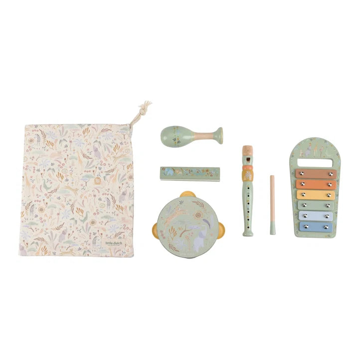 Set Musical de madera FSC Little Dutch - Safari Friends
