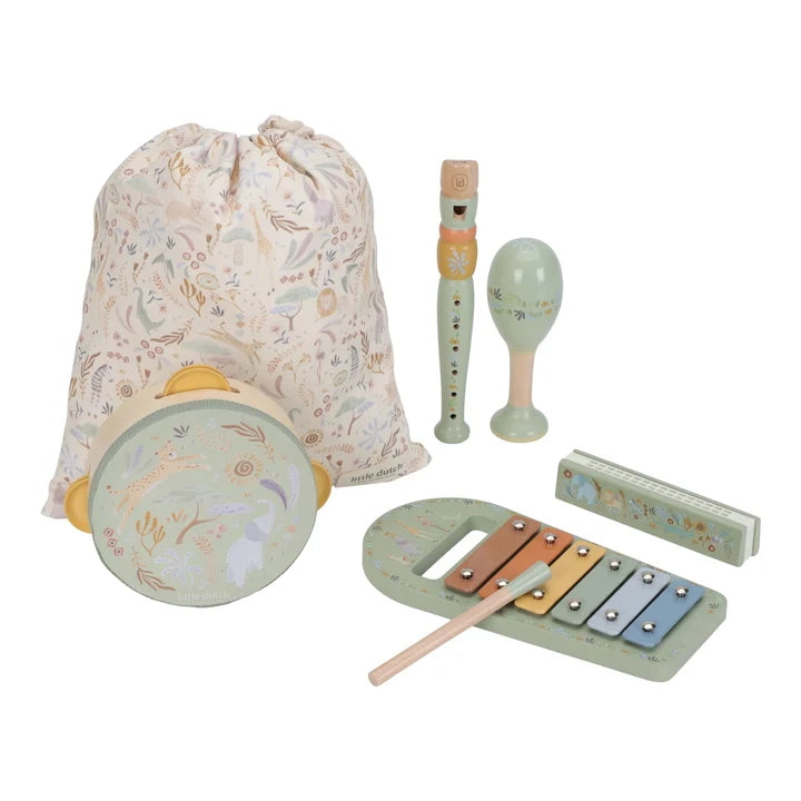 Set Musical de madera FSC Little Dutch - Safari Friends