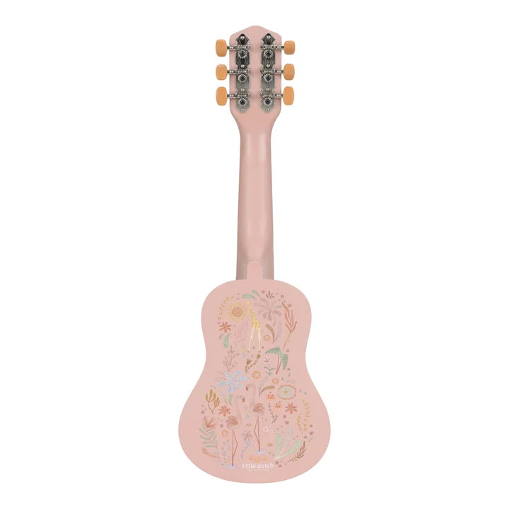 Guitarra de Madera FSC Little Dutch - Safari Friends Rosa