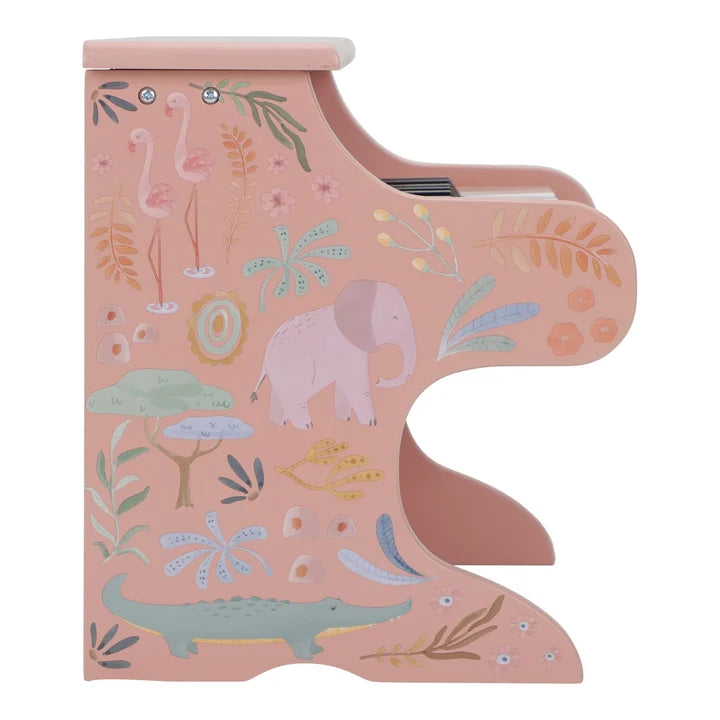 Piano de Madera FSC Little Dutch - Safari Friends Rosa