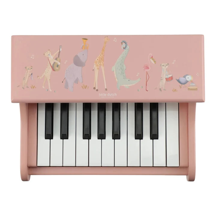 Piano de Madera FSC Little Dutch - Safari Friends Rosa