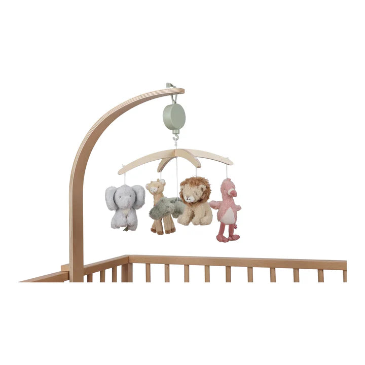 Móvil musical de madera Little Dutch - Safari Friends