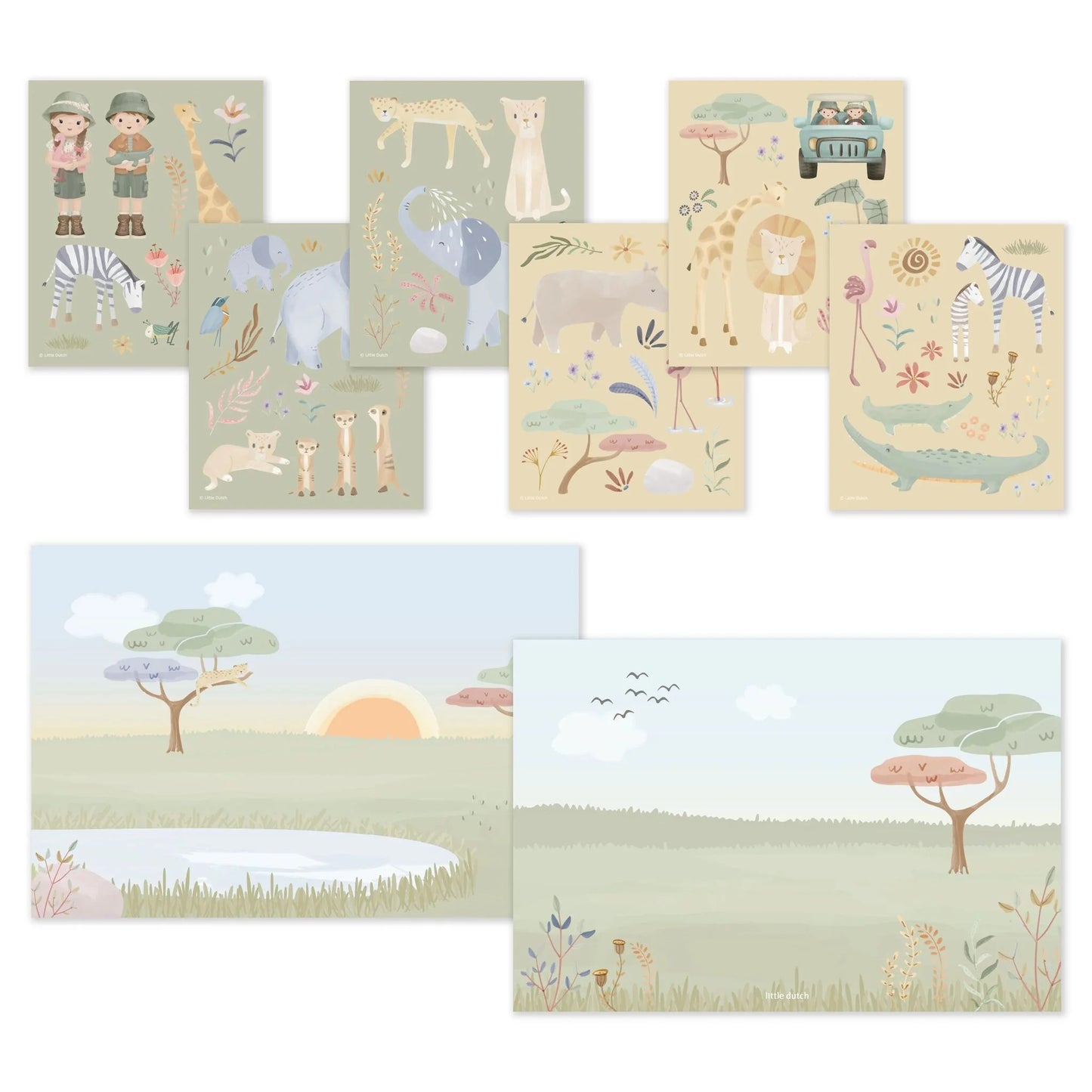 Libro de pegatinas Little Dutch - Safari Friends