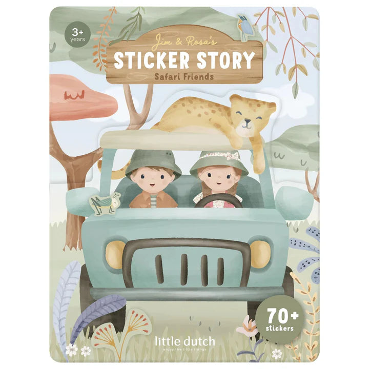 Libro de pegatinas Little Dutch - Safari Friends