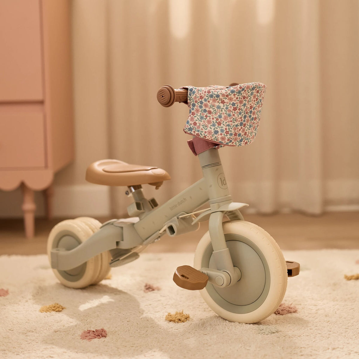 Asiento de bici para muñecas Little Dutch - Rosa