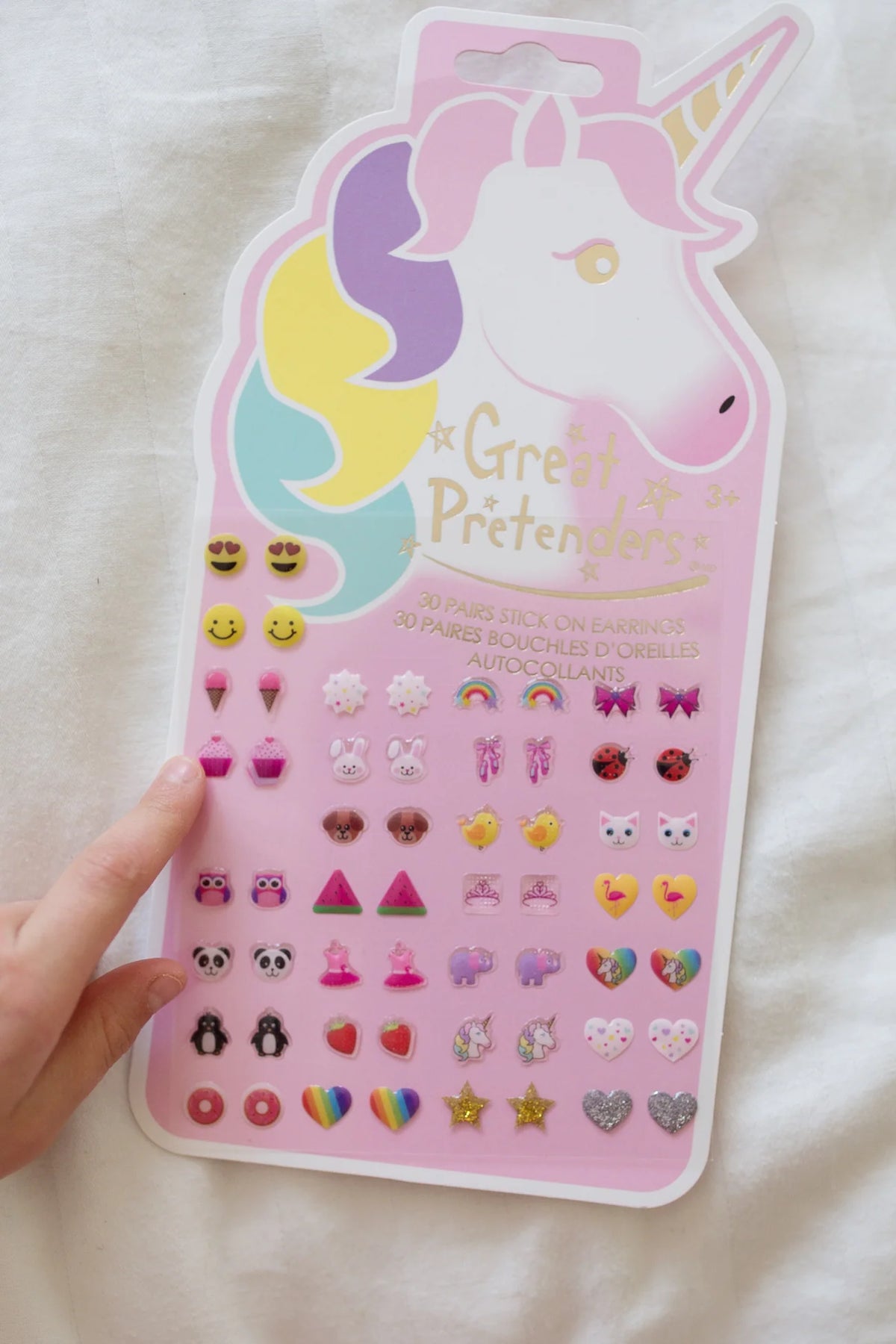 Pendientes adhesivos Great Pretenders - Unicornio