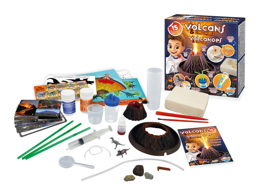 Kit de experimentos Volcanes y Dinosaurios BUKI