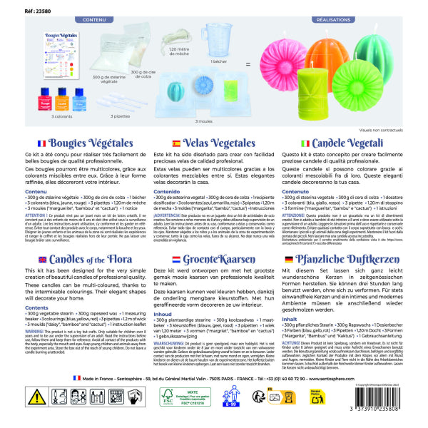 Kit de velas vegetales Bougies Végétales - Sentosphère
