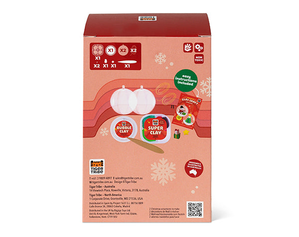 Kit de arcilla Bolas de Navidad Snowman and Tree - Tiger Tribe