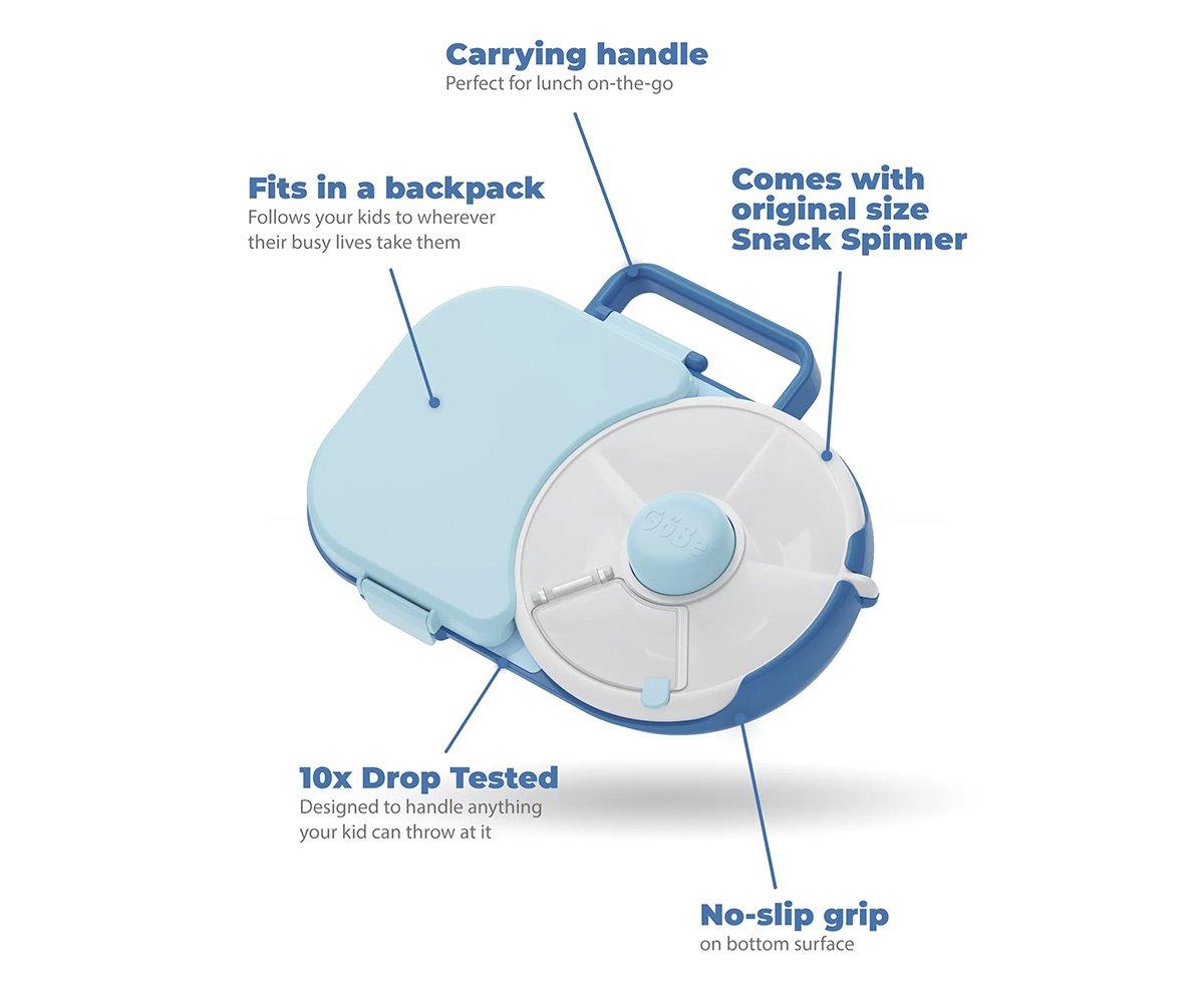 Caja de Almuerzo Spinner 2 in 1 Lunchox Blueberry Blue - GöBe