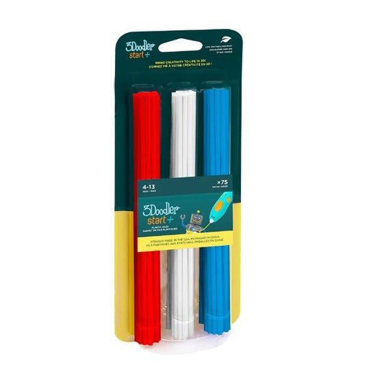 Set de recambios 75 filamentos Start+ rojo/blanco/azul - 3Doodler