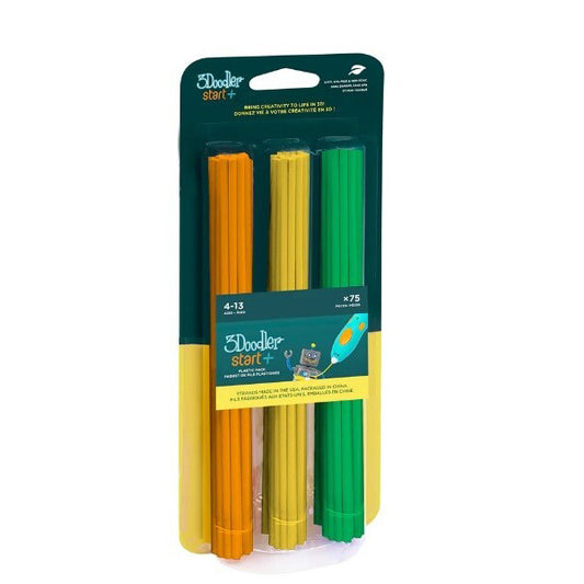 Set de recambios 75 filamentos Start+ naranja/amarillo/verde - 3Doodler