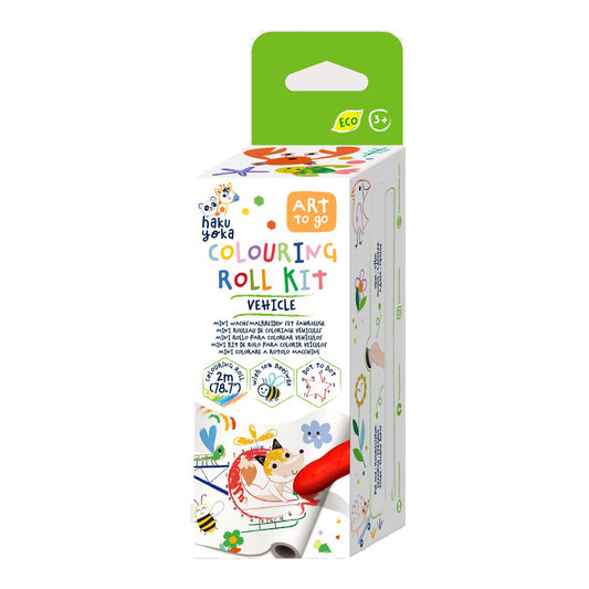 Kit mini rollo para colorear - Vehículos Haku Yoka