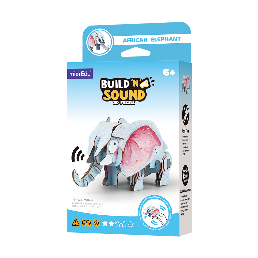 Puzzle 3D con sonido - Elefante MierEdu