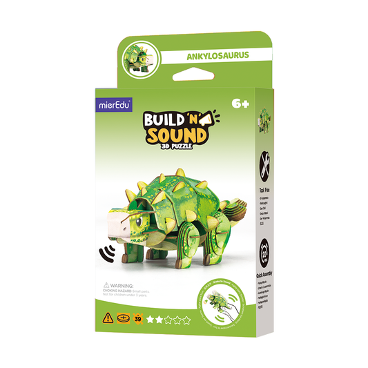 Puzzle 3D con sonido - Ankylosaurus MierEdu