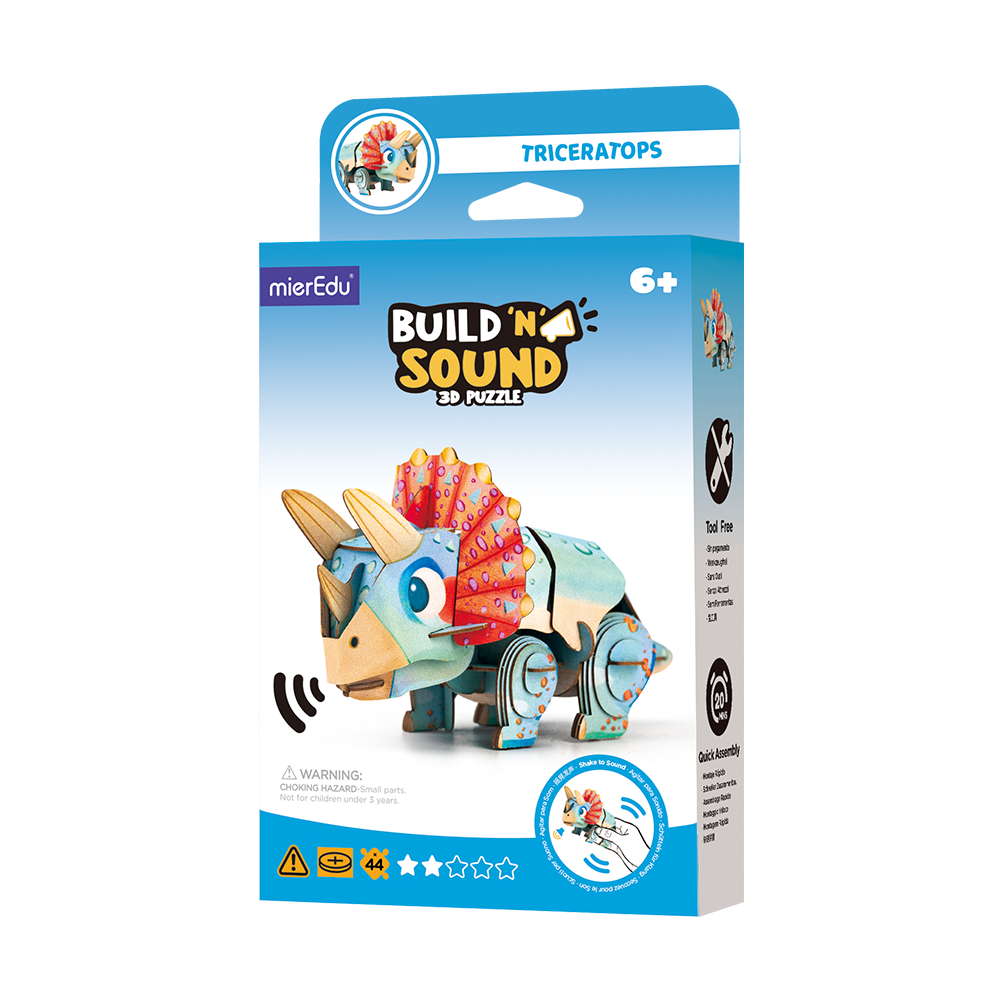 Puzzle 3D con sonido - Triceratops MierEdu