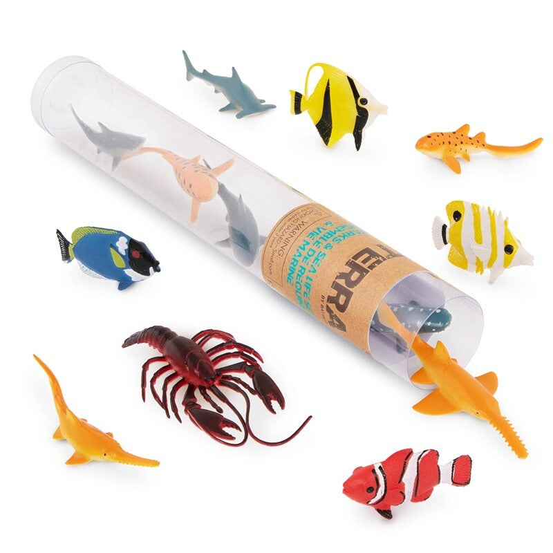 Tubo de 14 animales marinos 5-12cm - Terra