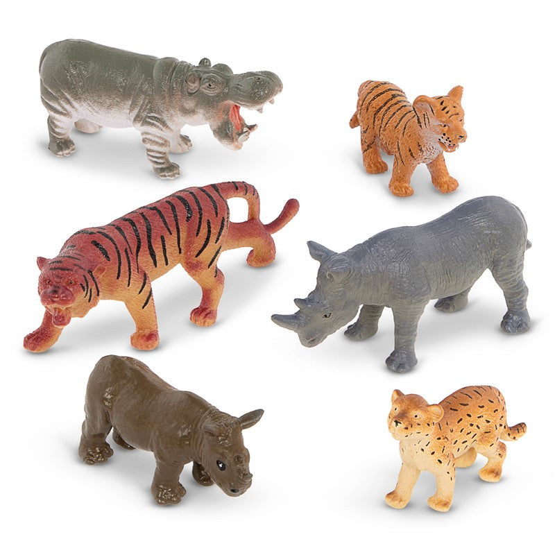 Tubo de 6 animales salvajes (adultos & crías) - Terra