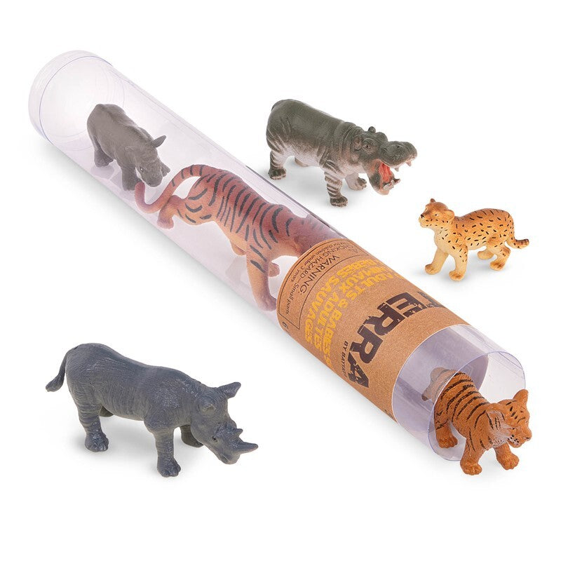 Tubo de 6 animales salvajes (adultos & crías) - Terra