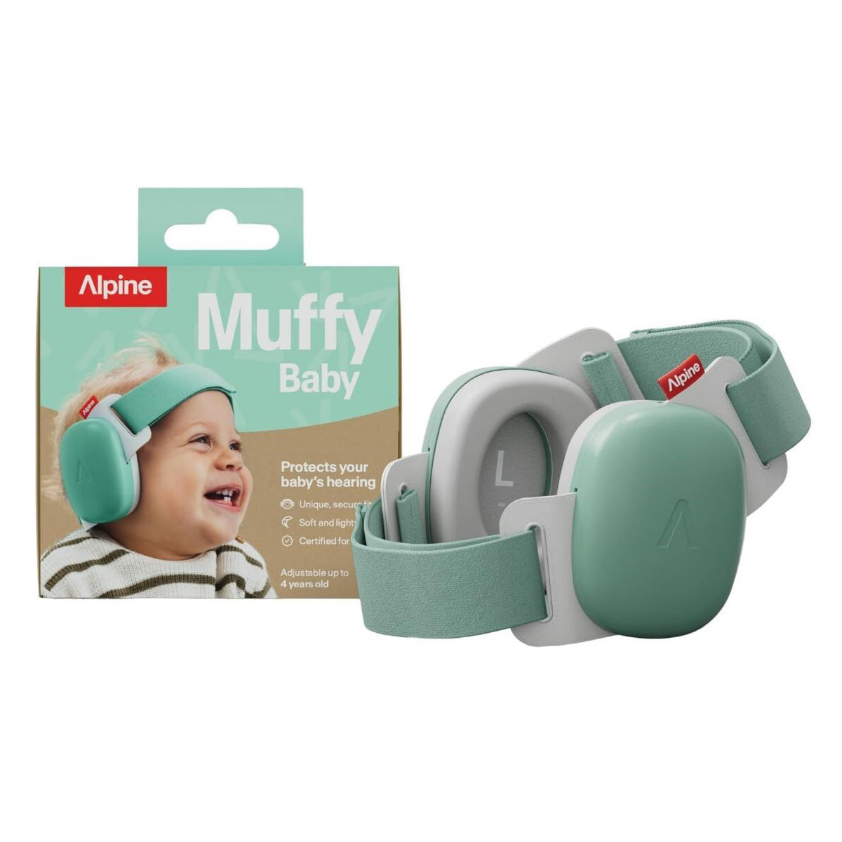 Cascos antiruidos Muffy Baby Alpine Verde