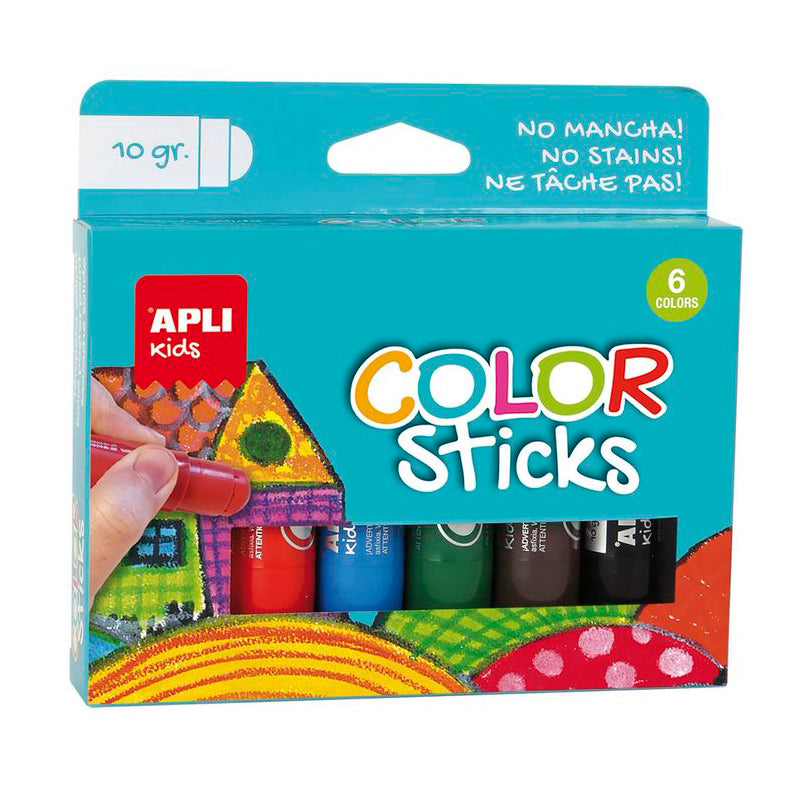Set témperas sticks 6 unidades - Apli