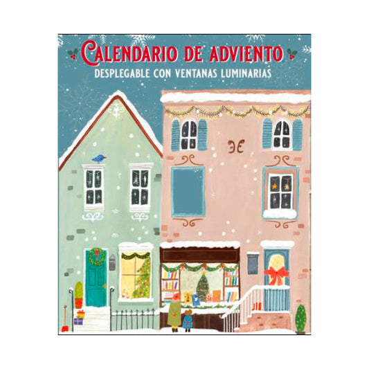 Calendario de Adviento - Desplegable con ventanas iluminarias