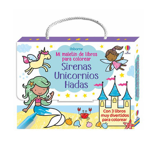 Mi maletín de libros para colorear. Sirenas, unicornios, hadas
