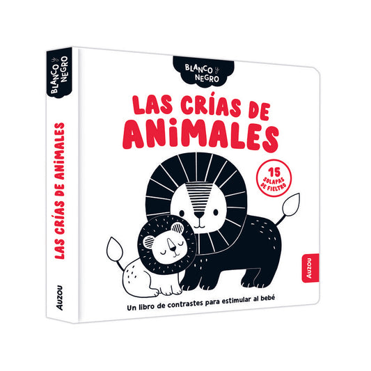 Blanco y Negro. Las crías de animales
