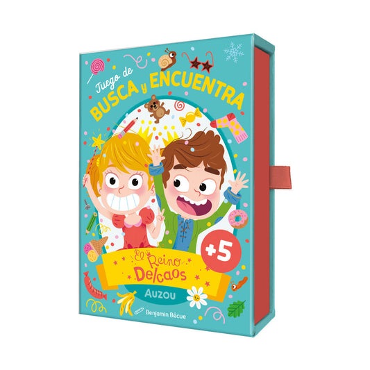 Busca y encuentra en el reino de Delcaos. Juego de cartas
