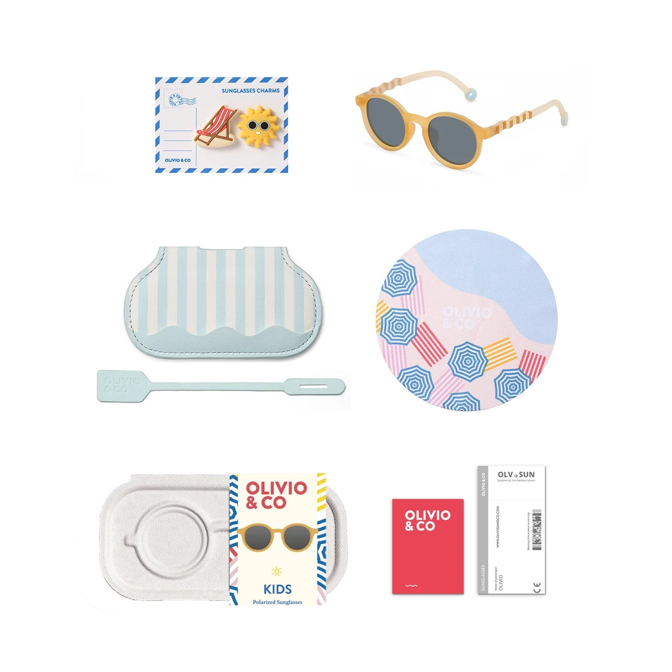 Gafas de Sol OLIVIO & CO - Oval Vacation Yellow