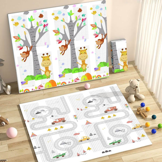Alfombra de juegos bebé reversible 180x200x1,5cm MS - Fancy  Jirafa