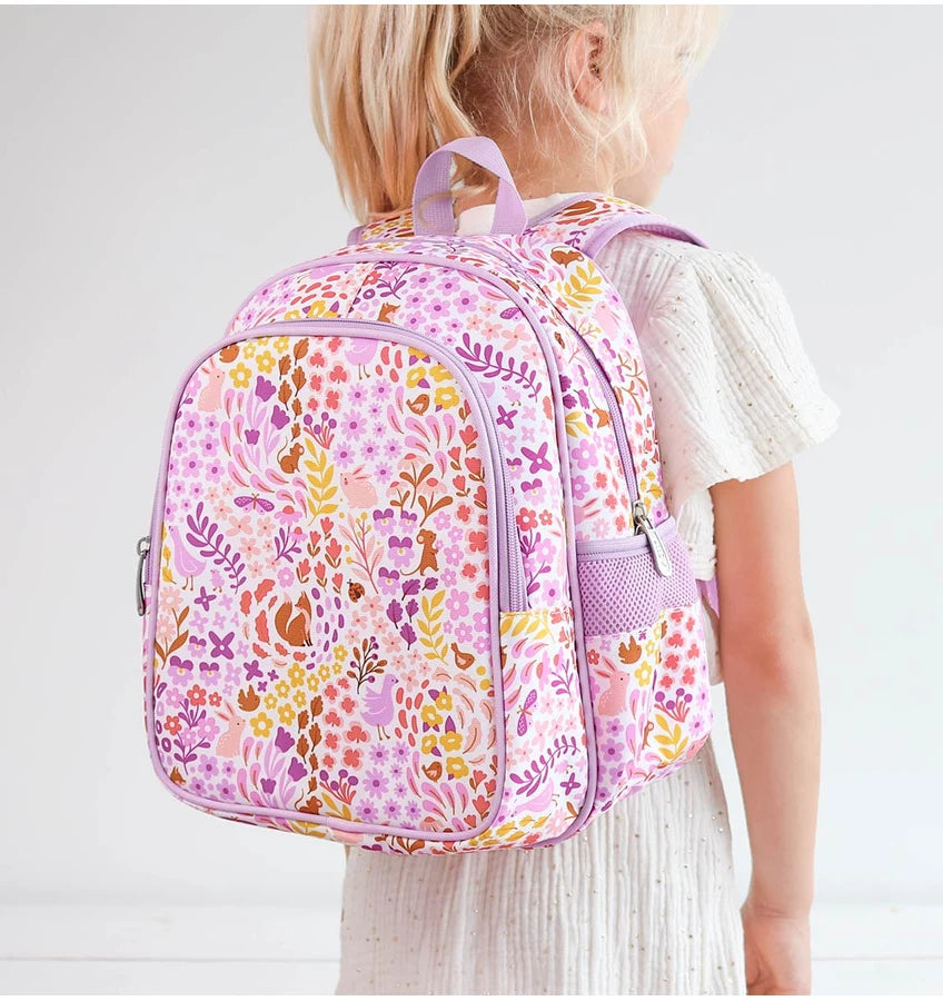 Mochila con bolsillo térmico - A Little Lovely Company Flores