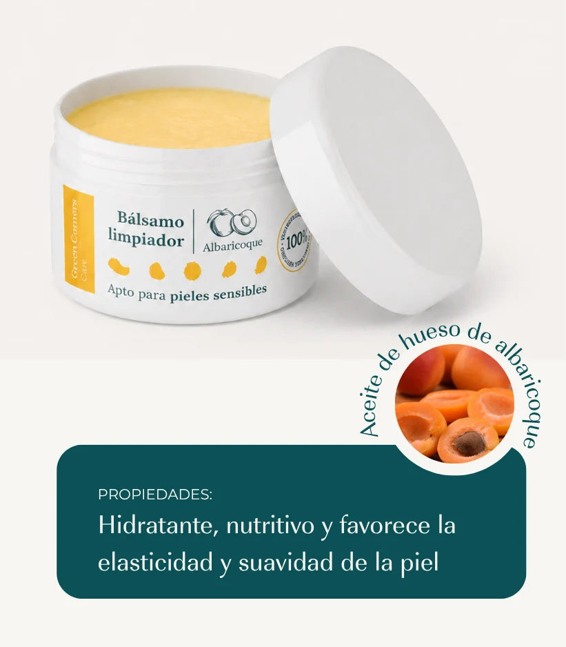 Bálsamo limpiador facial de albaricoque - Green Cornerss