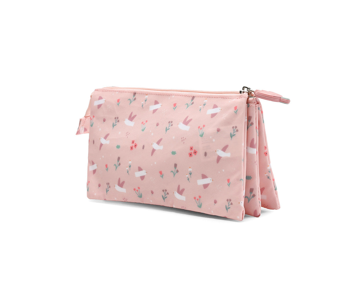 Estuche con 3 compartimentos Tutete Blossom Birds