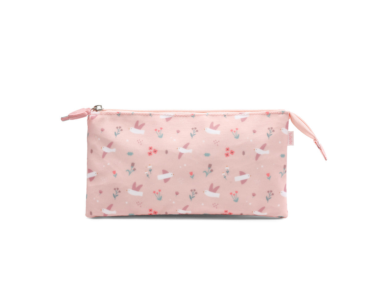 Estuche con 3 compartimentos Tutete Blossom Birds
