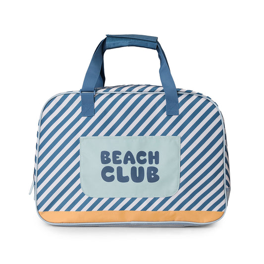 Bolso de Playa con Rejilla Monnëka Tutete - Stripes Blues & Beyond