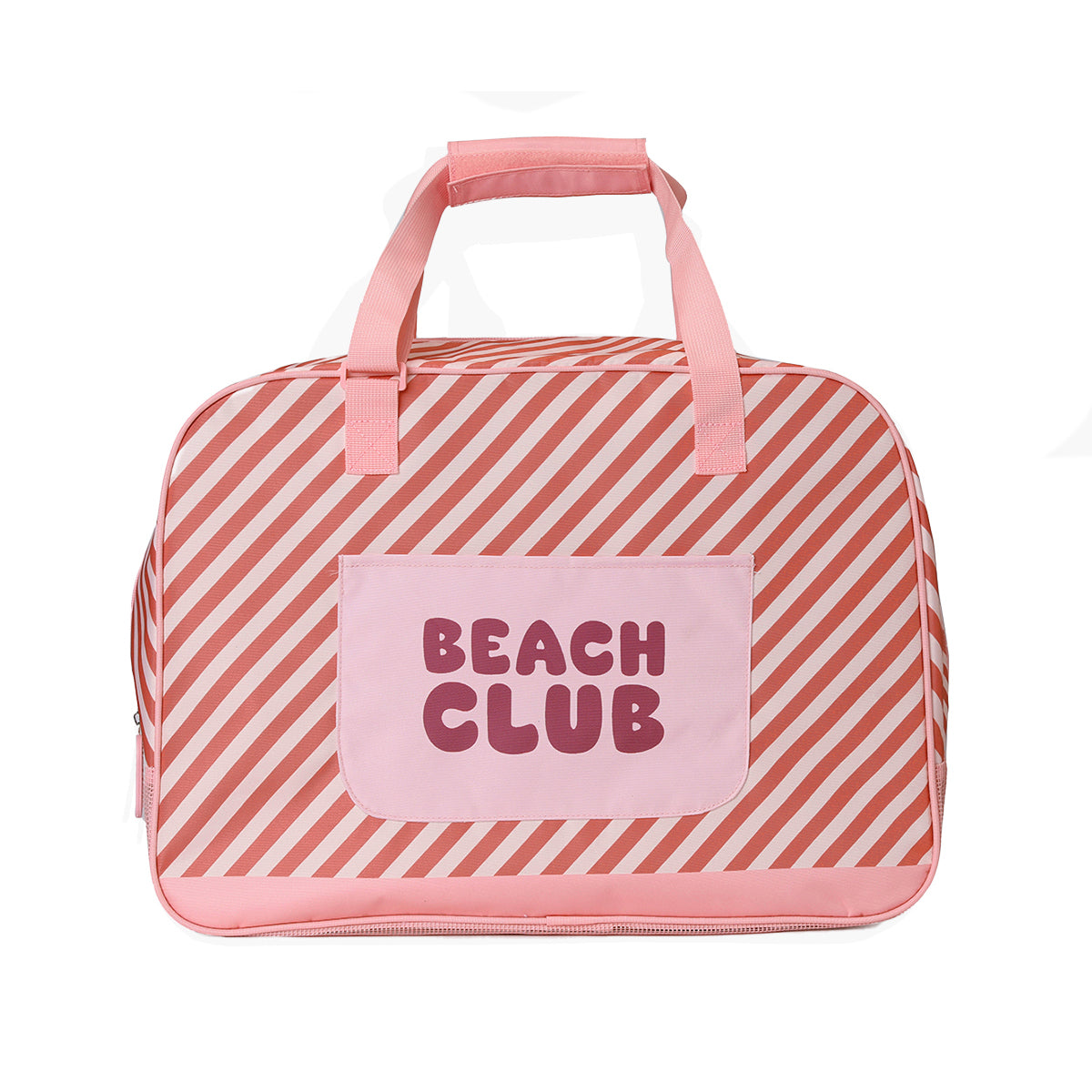 Bolso de Playa con Rejilla Monnëka Tutete - Stripes Bloom & Blush