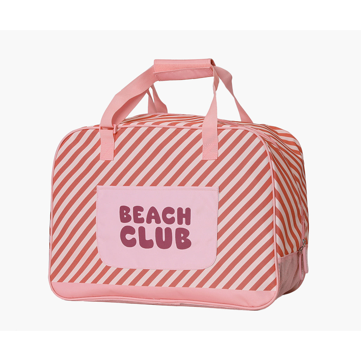 Bolso de Playa con Rejilla Monnëka Tutete - Stripes Bloom & Blush