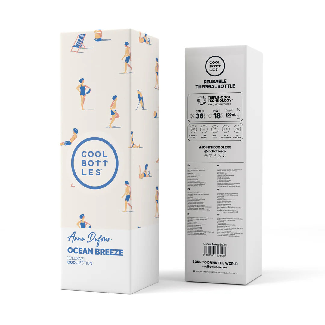 Botella acero inoxidable térmica 500ml Cool Bottles Xclusive - Arno Dufour - Ocean Breeze