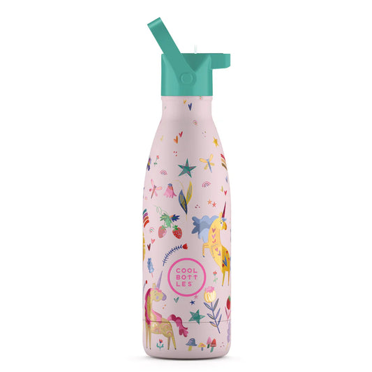 Botella acero inoxidable térmica 350ml Cool Bottles Funny Unicorns