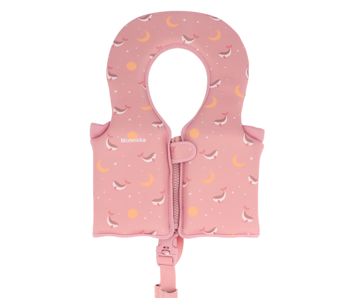 Chaleco Flotador Aprendizaje 1-2 años Monnëka Tutete - Whale Pink