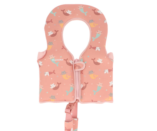 Chaleco Flotador Aprendizaje 1-2 años Monnëka Tutete - Mermaid Cats