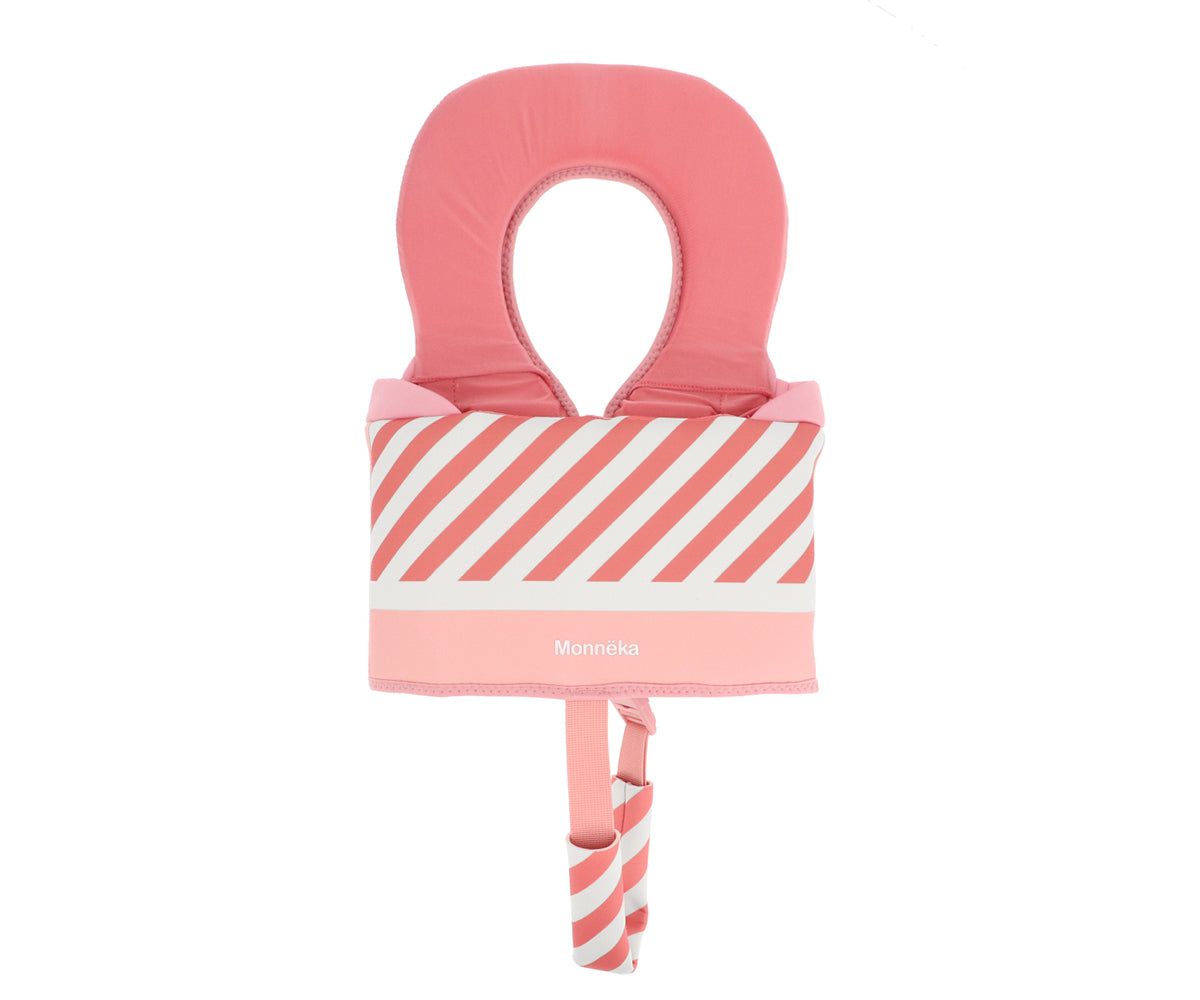 Chaleco Flotador Aprendizaje 1-2 años Monnëka Tutete - Stripes Bloom & Blush