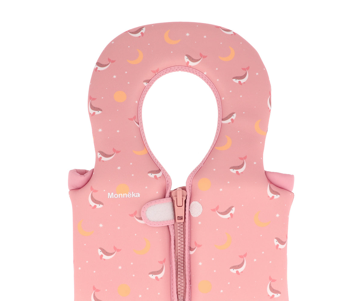 Chaleco Flotador Aprendizaje 1-2 años Monnëka Tutete - Whale Pink