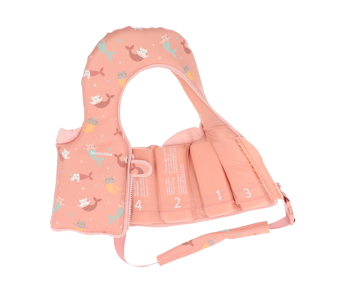 Chaleco Flotador Aprendizaje 1-2 años Monnëka Tutete - Mermaid Cats
