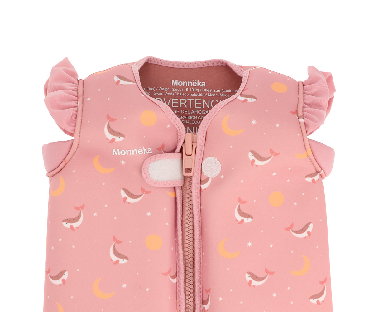 Chaleco Flotador Aprendizaje Monnëka Tutete - Whale Pink