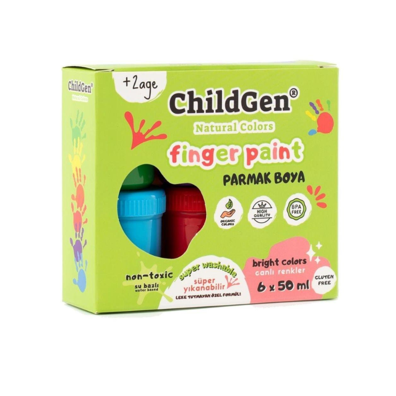 Pintura de Dedos Ecológica 6 colores Child Gen
