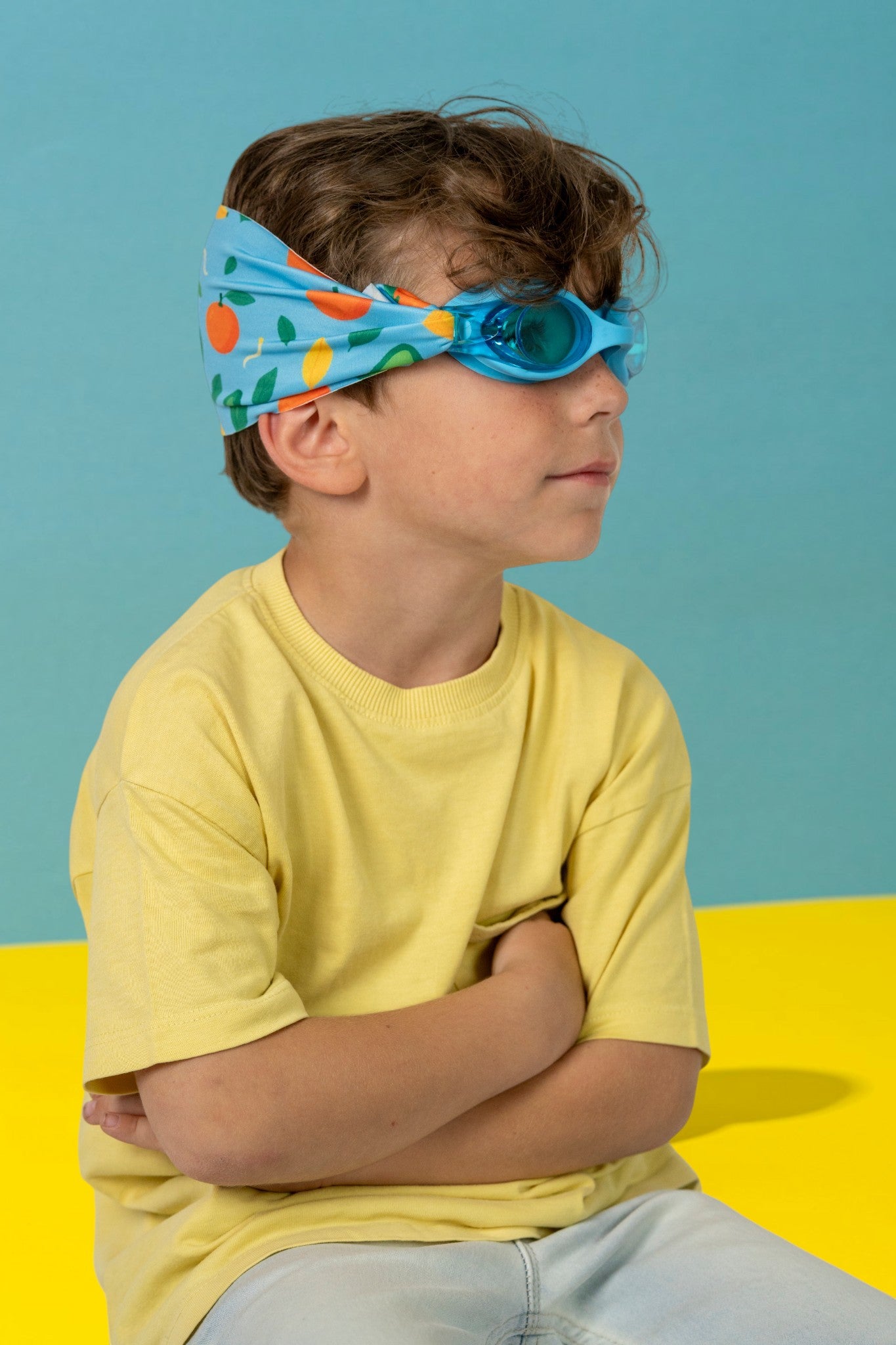 Gafas de Natación con turbante Fun Water - Infantil Azúl / Frutas