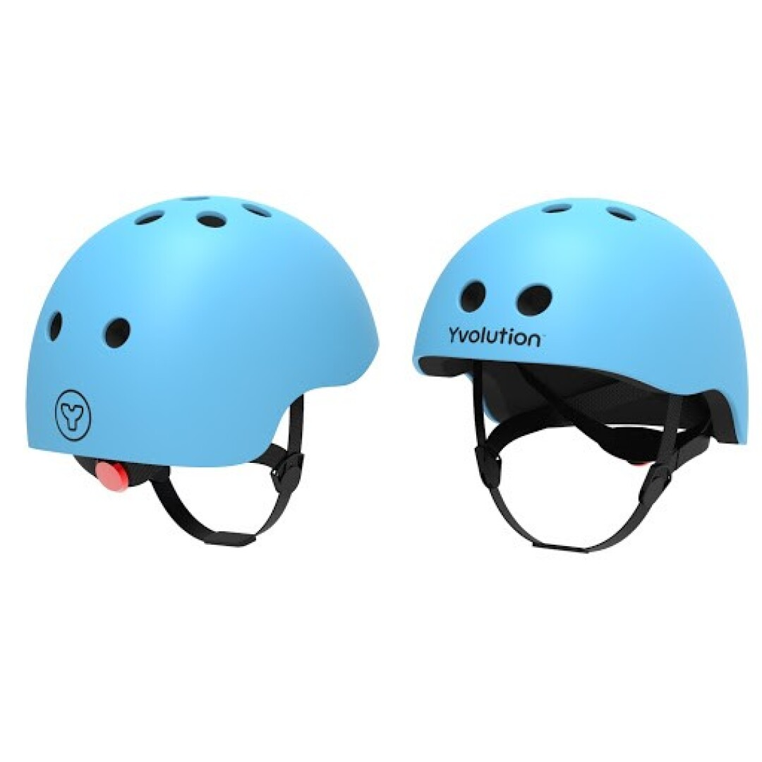 Casco Yvolution Azul Pastel